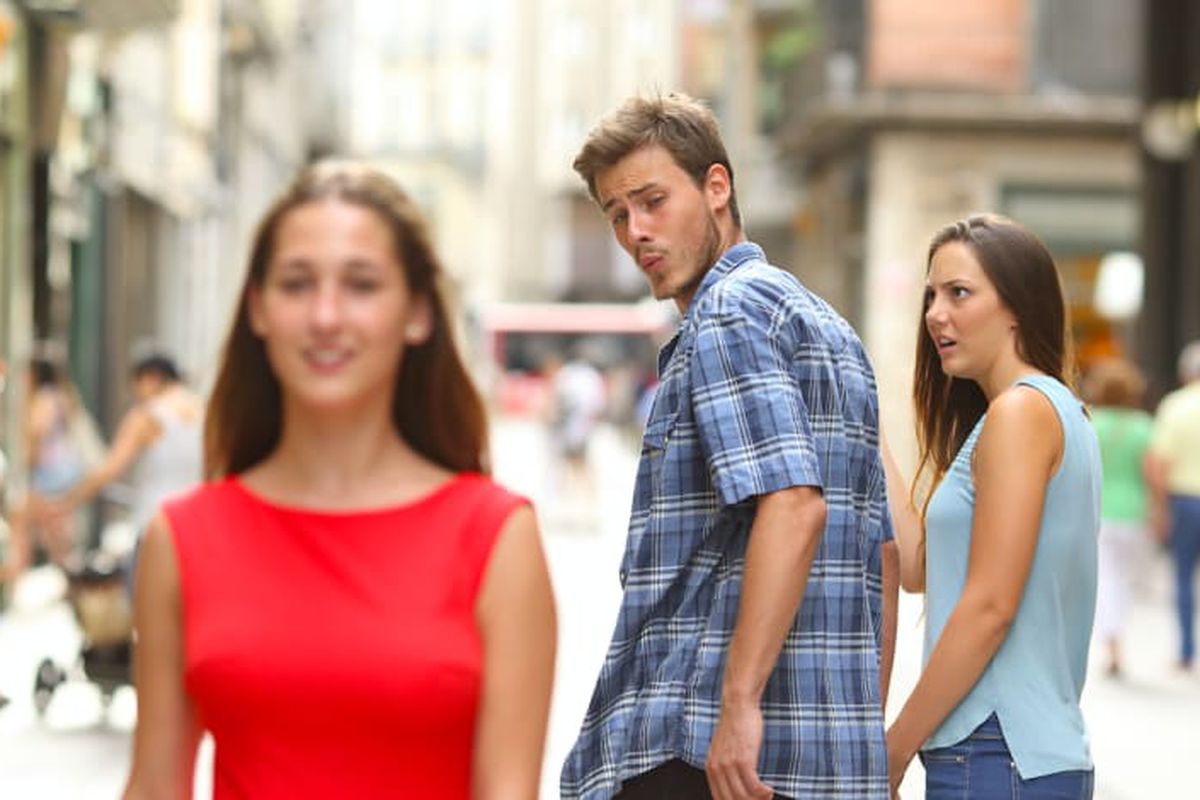Distracted Boyfriend meme about Kosas