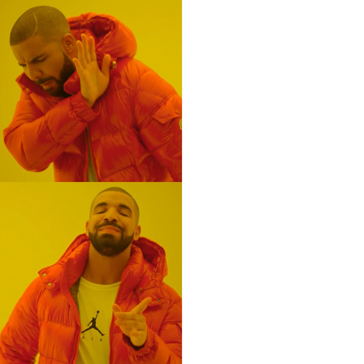 Drake Hotline Bling meme about Kosas