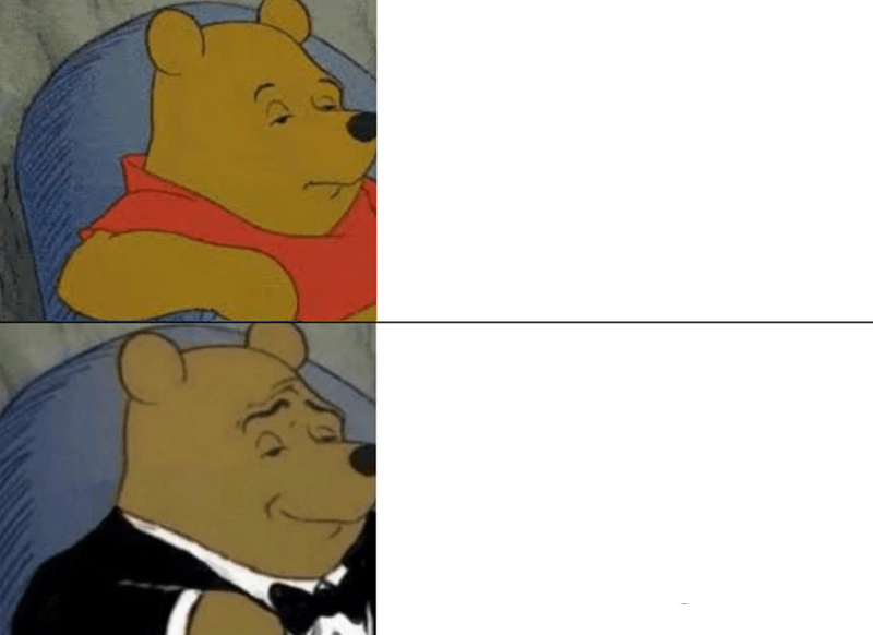 Tuxedo Winnie The Pooh meme about Kosas